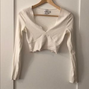 PRINCESS POLLY LONG SLEEVE CROP TOP